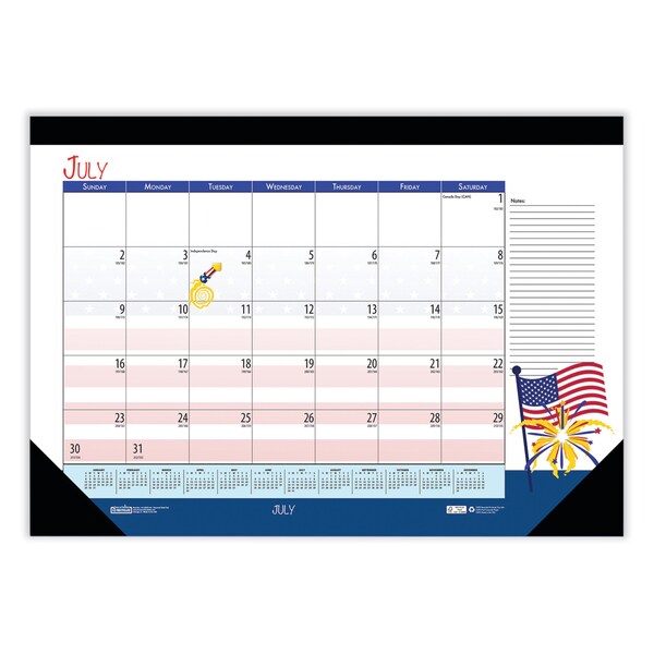 House Of Doolittle Recycled Seasonal Academic Desk Pad Calendar, 22 x